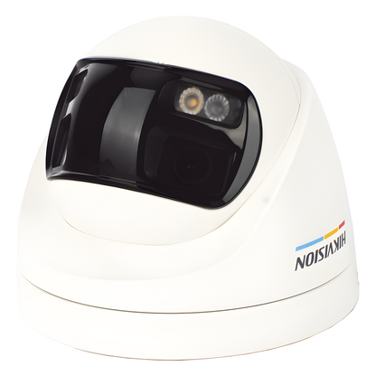 [ColorVu + Panoramica + Dual Light] Turret TURBOHD 3K (5 Megapixel) / Micrófono Integrado / Visión 180° / Imagen a Color 24/7 / 40 mts Luz Blanca +