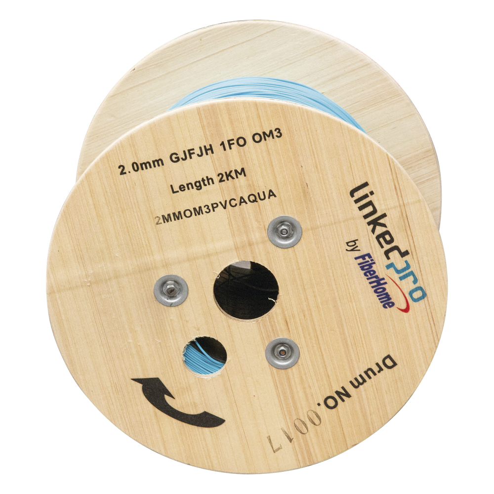 Fibra Óptica Multimodo OM4, 2 mm, Simplex, Tight Buffer (900 micras), Precio Por Metro, (Hasta 2000 Metros en un Solo Tramo de Cable)
