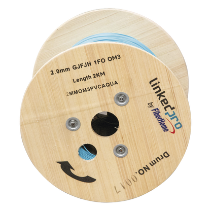 Fibra Óptica Multimodo OM4, 2 mm, Simplex, Tight Buffer (900 micras), Precio Por Metro, (Hasta 2000 Metros en un Solo Tramo de Cable)