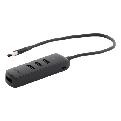 HUB USB-A 3.0 4 en 1 | 4 Puertos USB-A 3.0 (5Gbps) | Cable de 25 cm | Indicador Led | Ideal para Transferencia de Datos | Entrada USB-C para