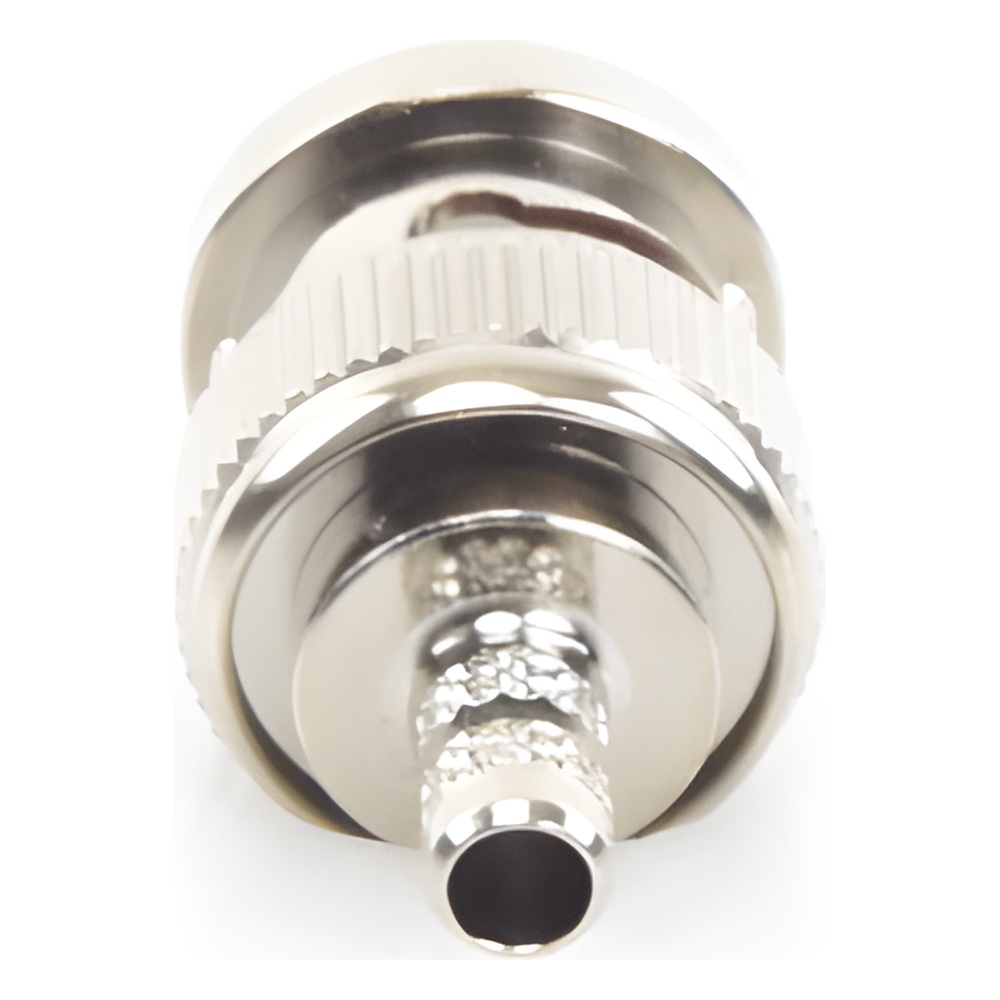 Conector BNC Macho de Anillo Plegable para Cable LP-195, LP-142, LMR-195, RG-58/U, RG-142/U, Níquel/ Oro/ Delrin