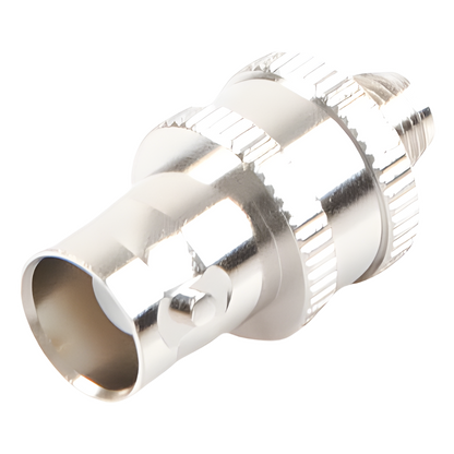 Adaptador en Línea de Conector BNC Hembra a SMA Hembra / Radios Portátil Kenwood, Uniden, Níquel/ Oro/ Teflón
