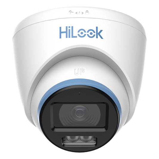 [Dual Light + ColorVu] Turret TurboHD 3K / 5 Megapixel / Lente 3.6 mm / 40 mts IR EXIR + 40 mts Luz Blanca / Micrófono Integrado / Exterior IP67