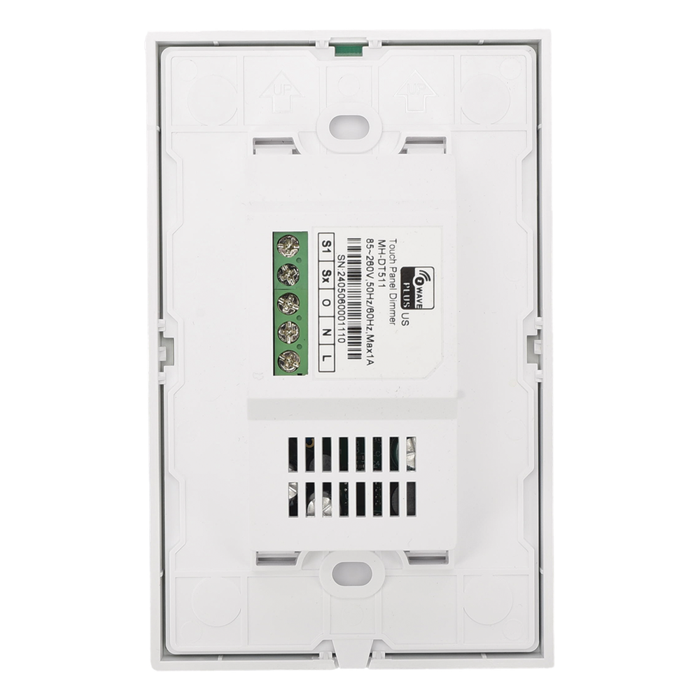 (ZWAVE) Dimmer panel táctil touch inalámbrico Zwave Plus. Compatible con Hubitat HC8, Álula M2M, otros