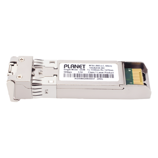 Transceptor WDM mini-Gbic SFP+ 10G LC TX:1330nm RX:1270nm para fibra Mono Modo 60 Km, Requiere MTB-LA60