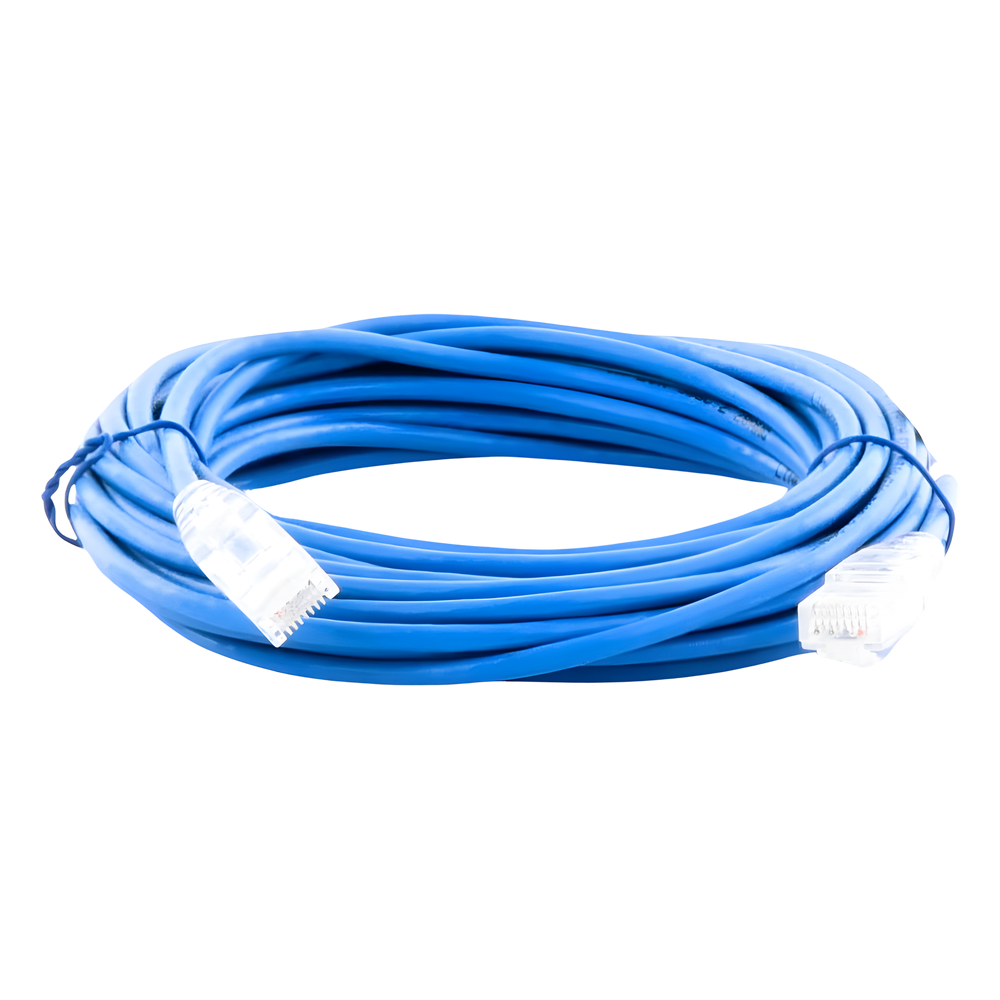 Cable de Parcheo Slim UTP Cat6A - 7 Metros (22.97 Pies) Azul, Diámetro Reducido (28 AWG)