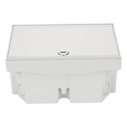 Caja de Suelo Estanca IP66 para Interior y Exterior / Protección contra Polvo y Agua / Sistema de Drenaje Integrado / Cierre Manual o de Seguridad