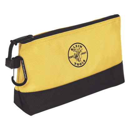 KIT 5 Bolsos Ultra Resistentes para Herramientas con Base y cierre Zipper, Colores: gris claro, amarillo, naranja, azul, gris oscuro. Todos con