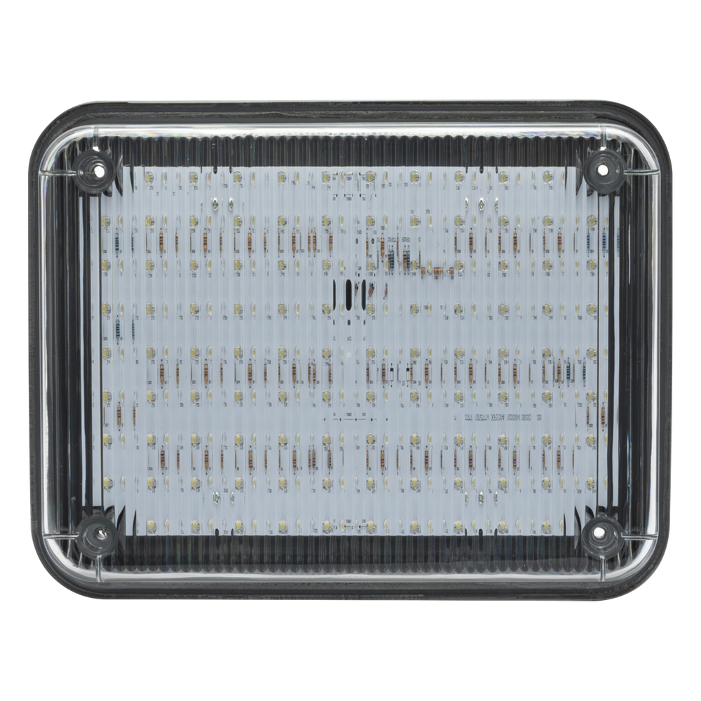 Luz de Advertencia 9x7" / 104 LED / Color Claro / 2 Patrones de Destello / Montaje Permanente / 12 Vcc