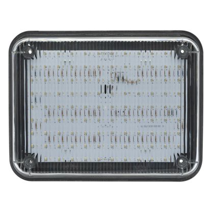 Luz de Advertencia 9x7" / 104 LED / Color Claro / 2 Patrones de Destello / Montaje Permanente / 12 Vcc