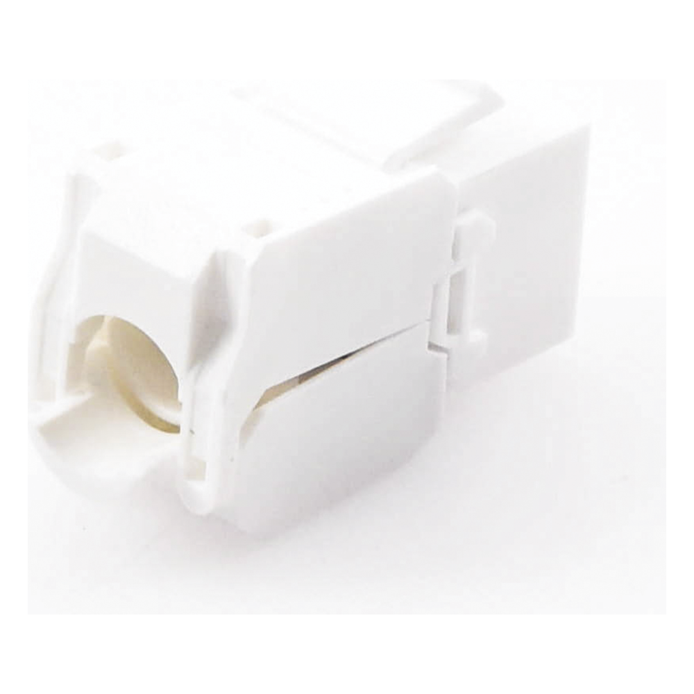 Módulo Jack Keystone Cat6A (Toolless), con Terminación en Ángulo 180 Grados Color Blanco, Compatible con Faceplate y Patchpanel Linkedpro