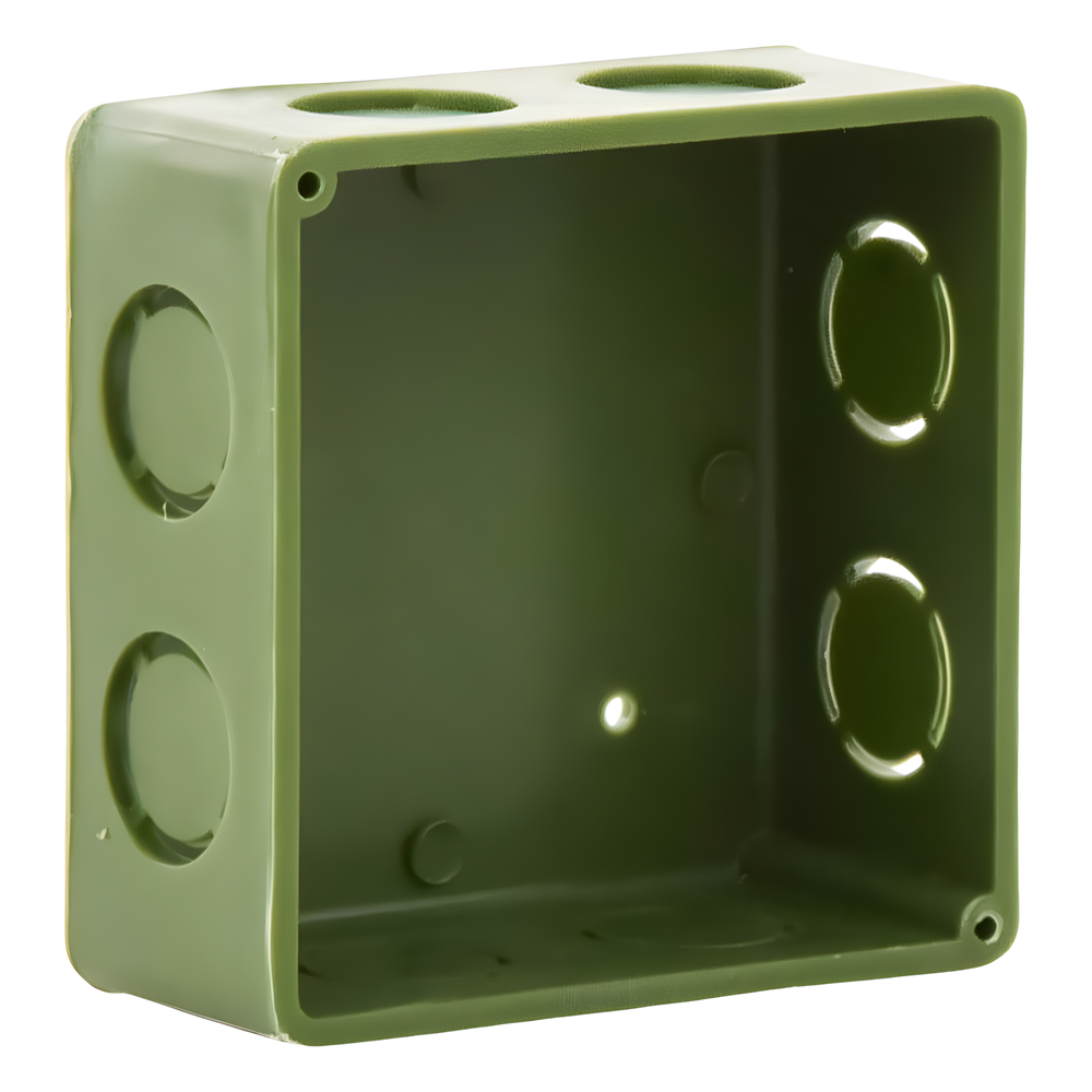Caja Cuadrada de 1/2" para Instalaciones de PVC Conduit Pesado.