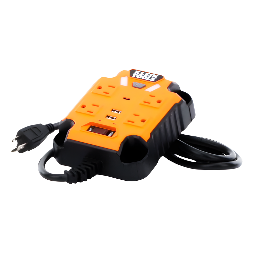 Multicontacto Powerbox 1, con 4 Salidas 120 Vca, 2 USB-A / 1 USB-C, Luces LED Integradas y Soporte Magnético