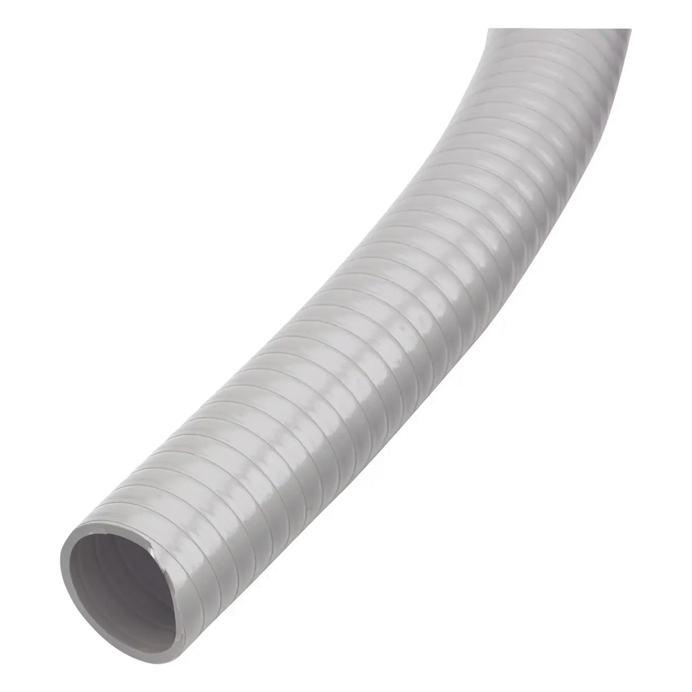 Manguera hermética tipo PolyTuff no metálica gris de 3/4", 100 pies. Uso comercial/industrial.