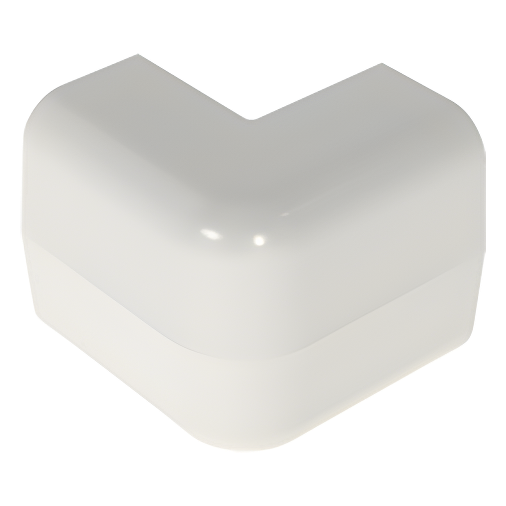 Esquinero exterior, para uso con canaleta LD5, material ABS, Color Blanco Mate