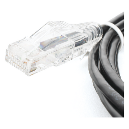 Cable de Parcheo Slim UTP Cat6 - 1.5 Metros (4.92 Pies) Negro Diámetro Reducido (28 AWG)