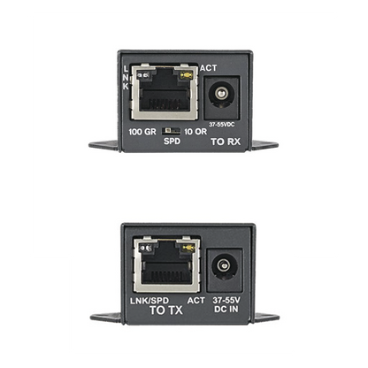 Kit de Extensor PoE/PoE+, Hasta 610 Metros (2000 ft) con Cable Cat5e o Cat6, 10/100Mbps, Incluye Transmisor, Receptor y Fuente de Alimentación