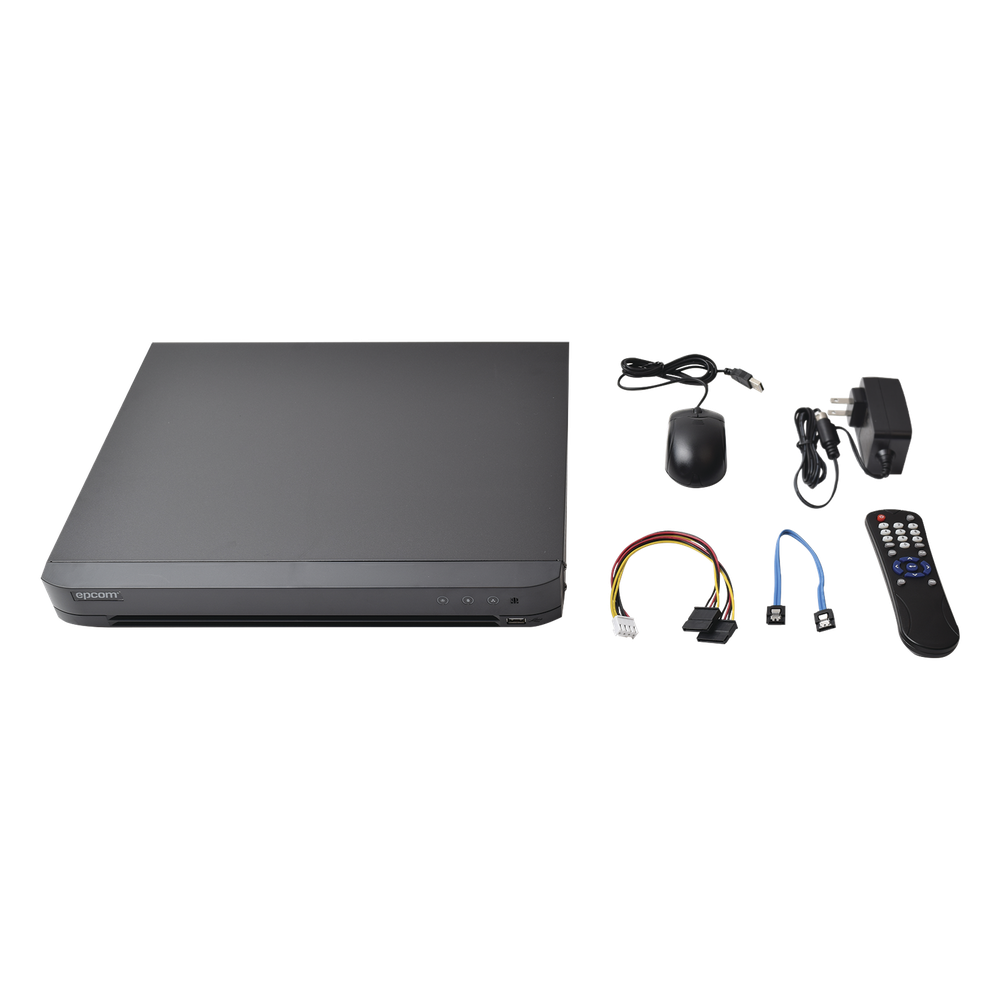 KIT TurboHD 1080p / DVR 8 Canales / 4 Cámaras Bala (exterior 2.8 mm) / 4 Cámaras Eyeball (exterior 2.8 mm) / Transceptores / Conectores / Fuente de