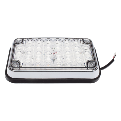Luz de Advertencia de 6X4", Bicolor Rojo/Claro, Ideal para Ambulancias