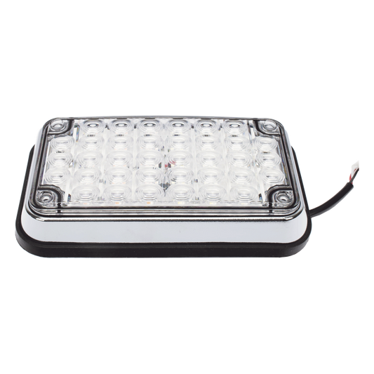 Luz de Advertencia de 6X4", Bicolor Rojo/Claro, Ideal para Ambulancias