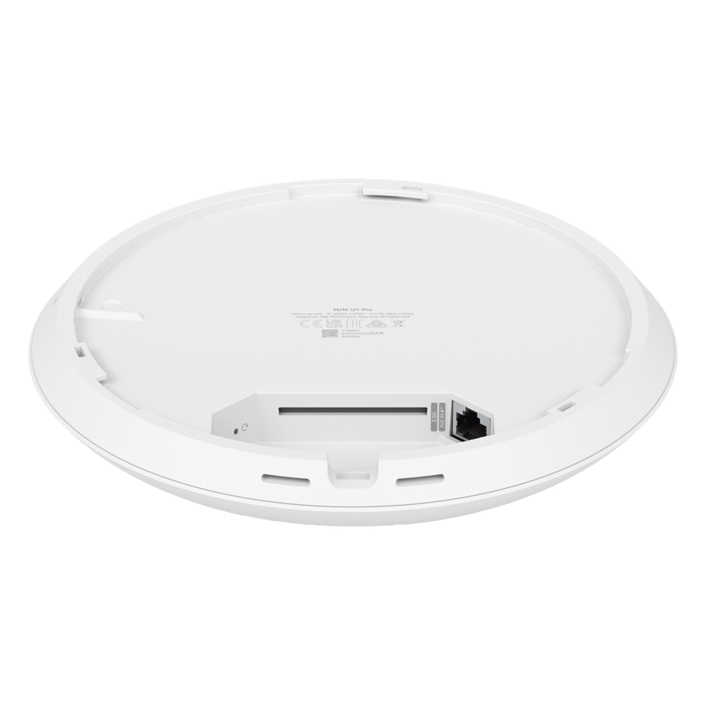 Access Point UniFi WiFi 7 Pro / Soporta 6 GHz / para Interior en Techo o Pared / 6 streams / MU-MIMO 2x2 en cada banda (2.4/5/6 GHz) / Multi-Link