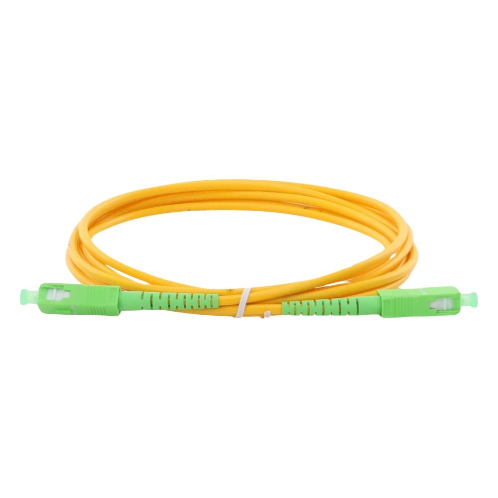 Jumper de Fibra Óptica Monomodo SC/APC-SC/APC Simplex de 3 Metros (9.84 Pies), 3mm