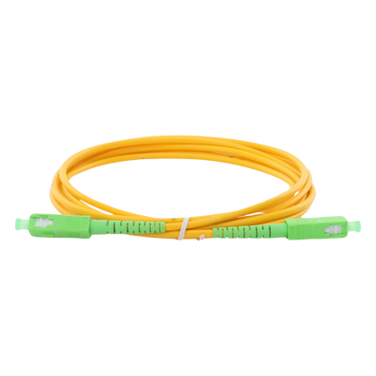 Jumper de Fibra Óptica Monomodo SC/APC-SC/APC Simplex de 3 Metros (9.84 Pies), 3mm
