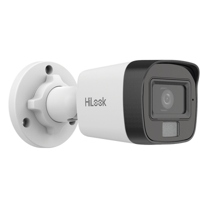 [Dual Light] Bala IP 4 Megapixel / Lente 2.8 mm / Ángulo de visión 104° / 20 mts IR + 15 mts Luz Blanca / Micrófono Integrado / ACUSENSE Lite