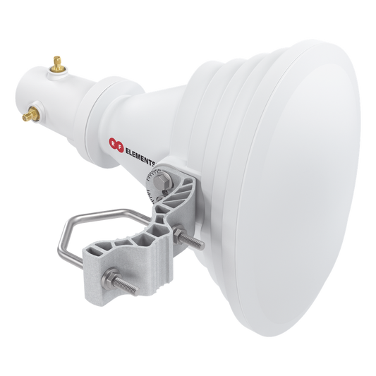 Antena Sectorial Asimétrica Starter Horn de 45º, 5150 - 5950 MHz, ganancia de 17 dBi, conexión directa con radios IS-5AC, PS-5AC y IS-M5, conexión