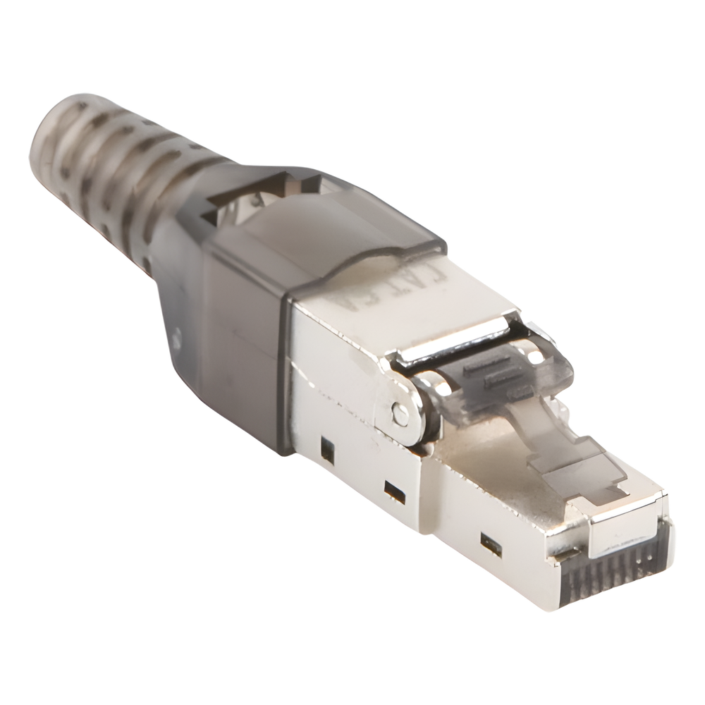 Plug RJ45 Blindado Categoría 6A - Sin Herramienta, para Terminación en Campo