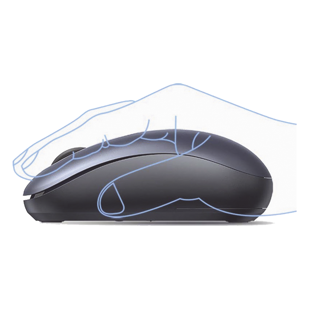 Mouse Inalámbrico 2.4G 800/1200/1600/2400 DPI | Función de 3 botones | Alcance 10m | Silencioso | Ergonómico | Anti-caída y Anti-interferencias |