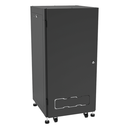 Gabinete Profesional para Telecomunicaciones de 19in, Instalación a Piso, 24UR, 600 mm Profundidad, Se envía el Gabinete Armado.