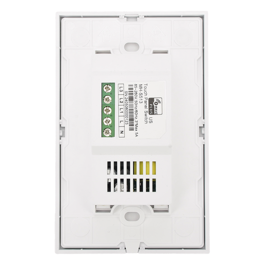 (ZWAVE) Interruptor On/Off panel táctil touch inalámbrico Zwave Plus 3 botones. Compatible con Hubitat HC8, Álula M2M, otro