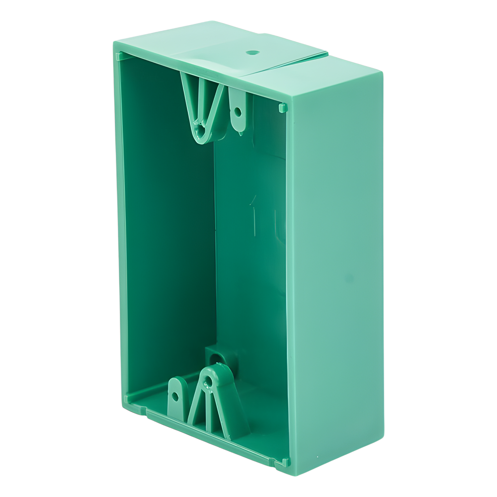 Caja trasera de montaje color verde para estaciones de parada STOPPER