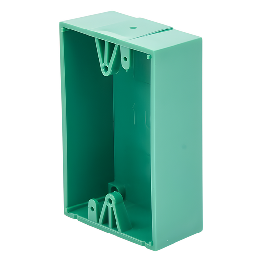 Caja trasera de montaje color verde para estaciones de parada STOPPER
