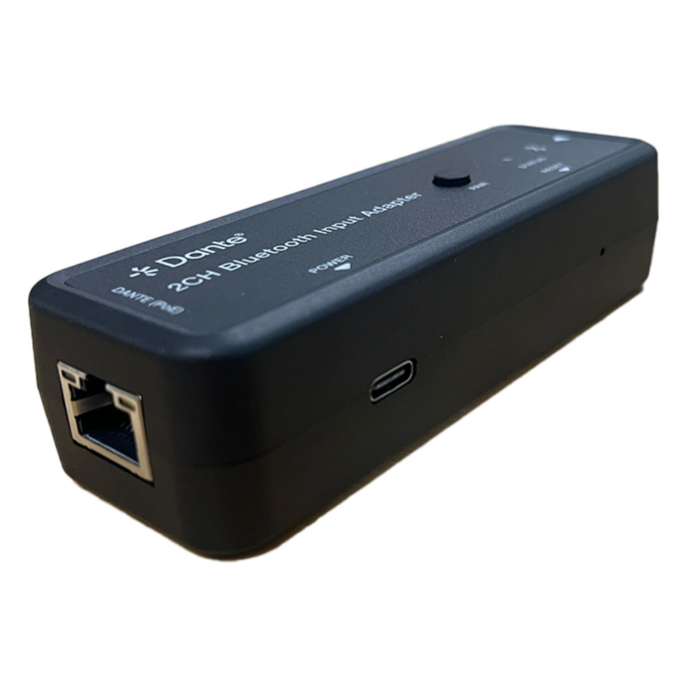 Extensor de Audio Dante® 2CH Bluetooth Input Adapter | Entrada Bluetooth 2 Canales | Salida Dante® Digital | Latencia Configurable 1-5 ms |