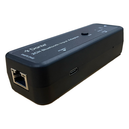 Extensor de Audio Dante® 2CH Bluetooth Input Adapter | Entrada Bluetooth 2 Canales | Salida Dante® Digital | Latencia Configurable 1-5 ms |