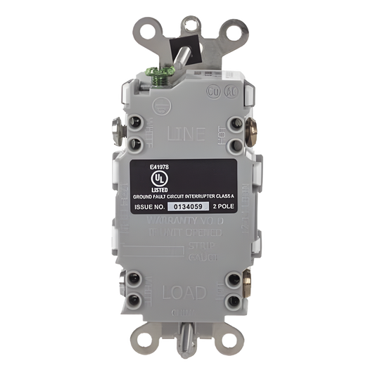 Contacto GFCI 20 A 125 V / Resistente a Intemperie / A prueba de manipulaciones / Color Blanco (Nema 5-20R) / Grado Industrial.