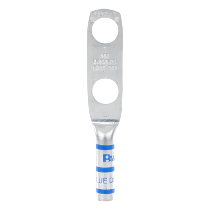 Zapata de compresión LCC6-38D-L para cal. 6 Awg, Doble barreno para tornillo prisionero de 3/8, Espaciado de orificio 25.4mm, 1 Pz