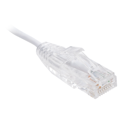 Cable de Parcheo Slim UTP Cat6 - 2 Metros (6.56 Pies) Blanco Diámetro Reducido (28 AWG)