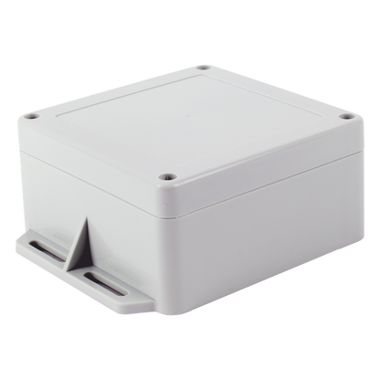 Gabinete Plástico Gris para Exterior (IP65) de 120 x 120 x 60 mm Cierre por Tornillos.
