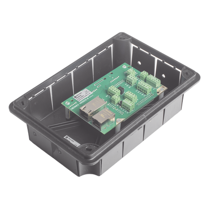 Terminal Hospitalaria Empotrable NX0015 / Controlador IP para Sistema de Llamada Paciente-Enfermera / VoIP SIP / PoE / 12 Entradas Digitales / Bus