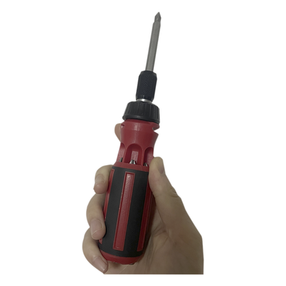 Desarmador 6 en 1 con Mango de Agarre Plástico (Torx #10 y #20, Hexagonal #5, PH0, PH2, Plana #5)