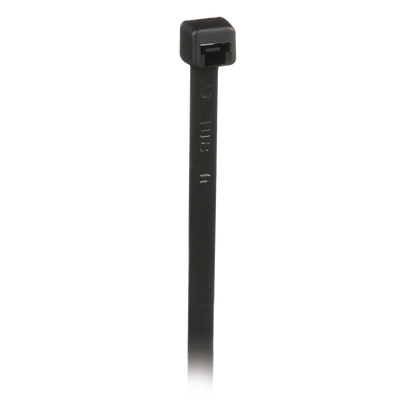 Cincho de Nylon 6.6, 203mm largo x 3.6mm ancho, Color Negro. Paquete de 1000 Piezas