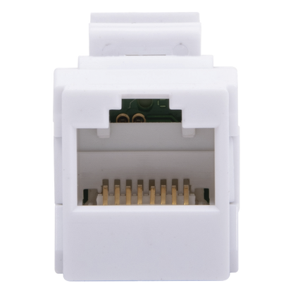 Acoplador UTP Cat6A Hembra RJ45 a RJ45 Hembra Color Blanco