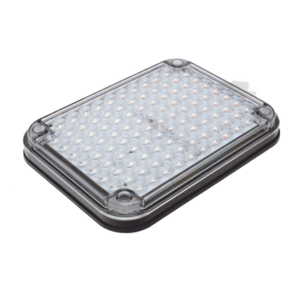 Luz de Advertencia de 9X7", Bicolor Rojo/Claro, Ideal para Ambulancias