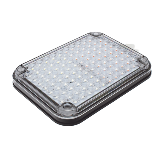 Luz de Advertencia de 9X7", Bicolor Rojo/Claro, Ideal para Ambulancias