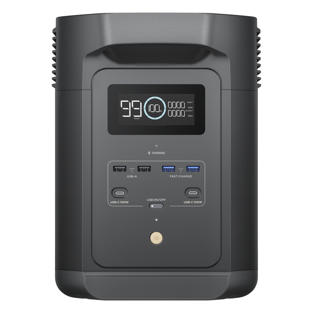 Estación de Energía Portátil de 980Wh Litio LFP / 10 Puertos AC 500 W (Max. 1000W) / 2 USB-C 100W / Cargador de Coche 10A a 12.6V / Conectividad WiFi