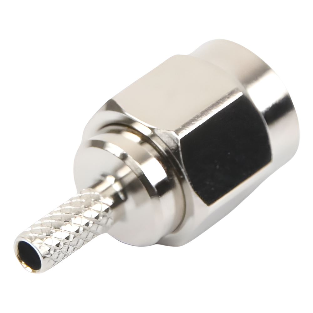 Conector SMA Macho de anillo plegable para cable RG-174/U, BELDEN 8216