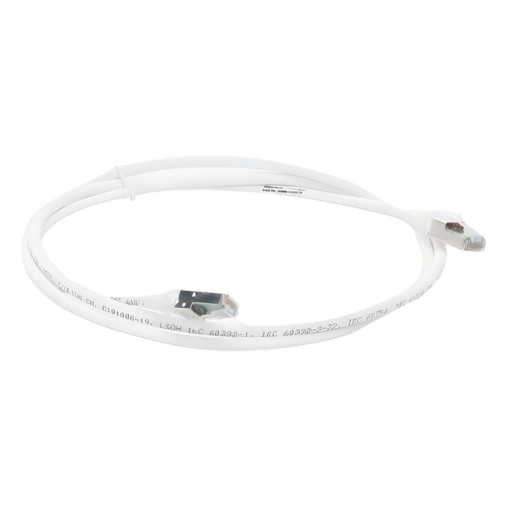 Patch Cord Z-MAX Cat6A S/FTP, CM/LS0H, 1.52 Metros (5 Pies), Color Blanco, Versión Bulk (Sin Empaque Individual)